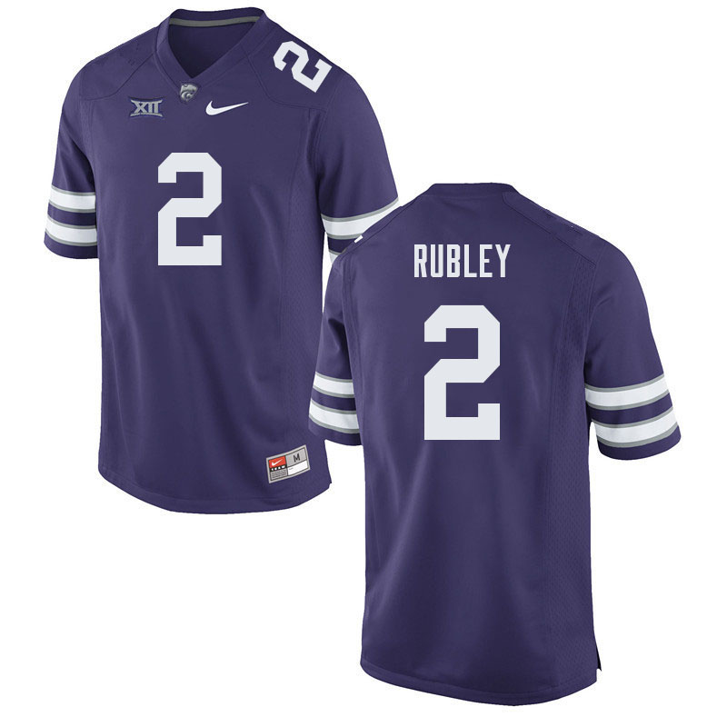 Men-Youth #2 Jake Rubley Kansas State Wildcats 2023 College Football Jerseys Stitched-Purple
